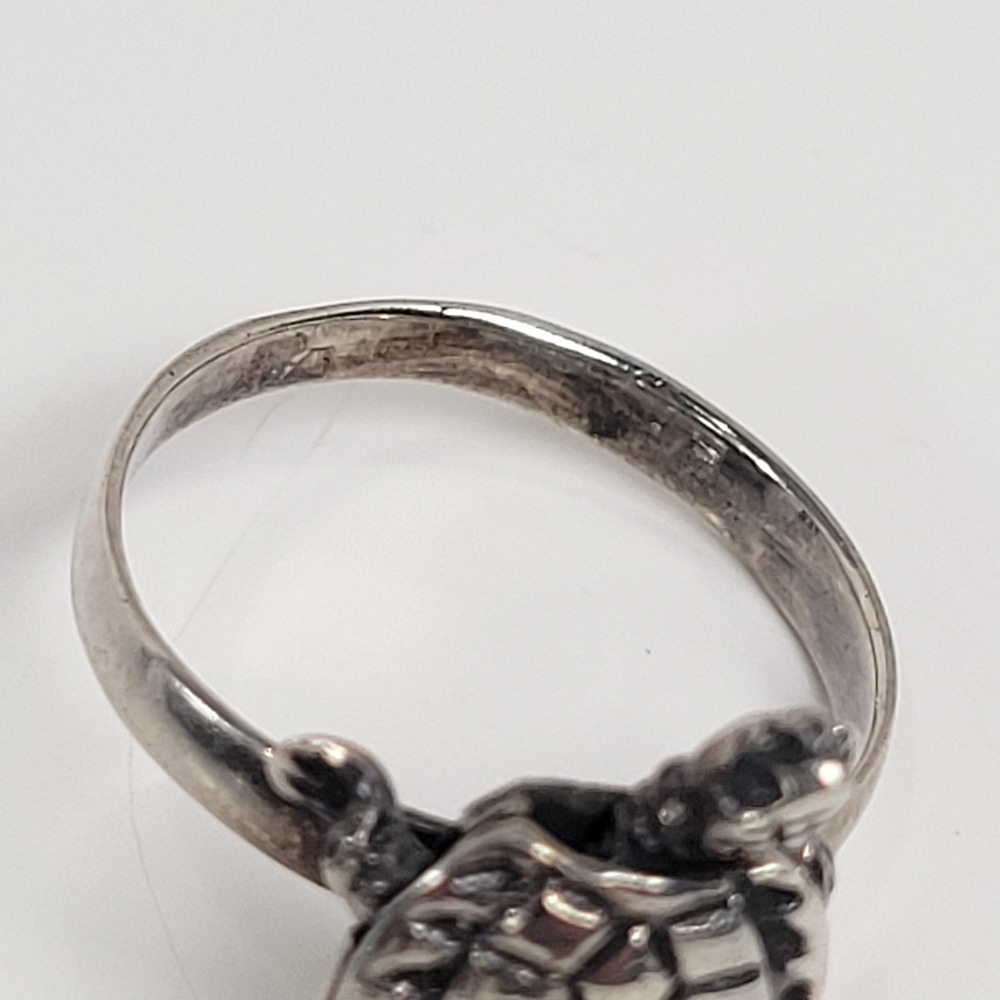 925 Sterling Silver Turtle Ring Size 6.5 Articulated Band Charm Jewelry - Picture 6 of 10